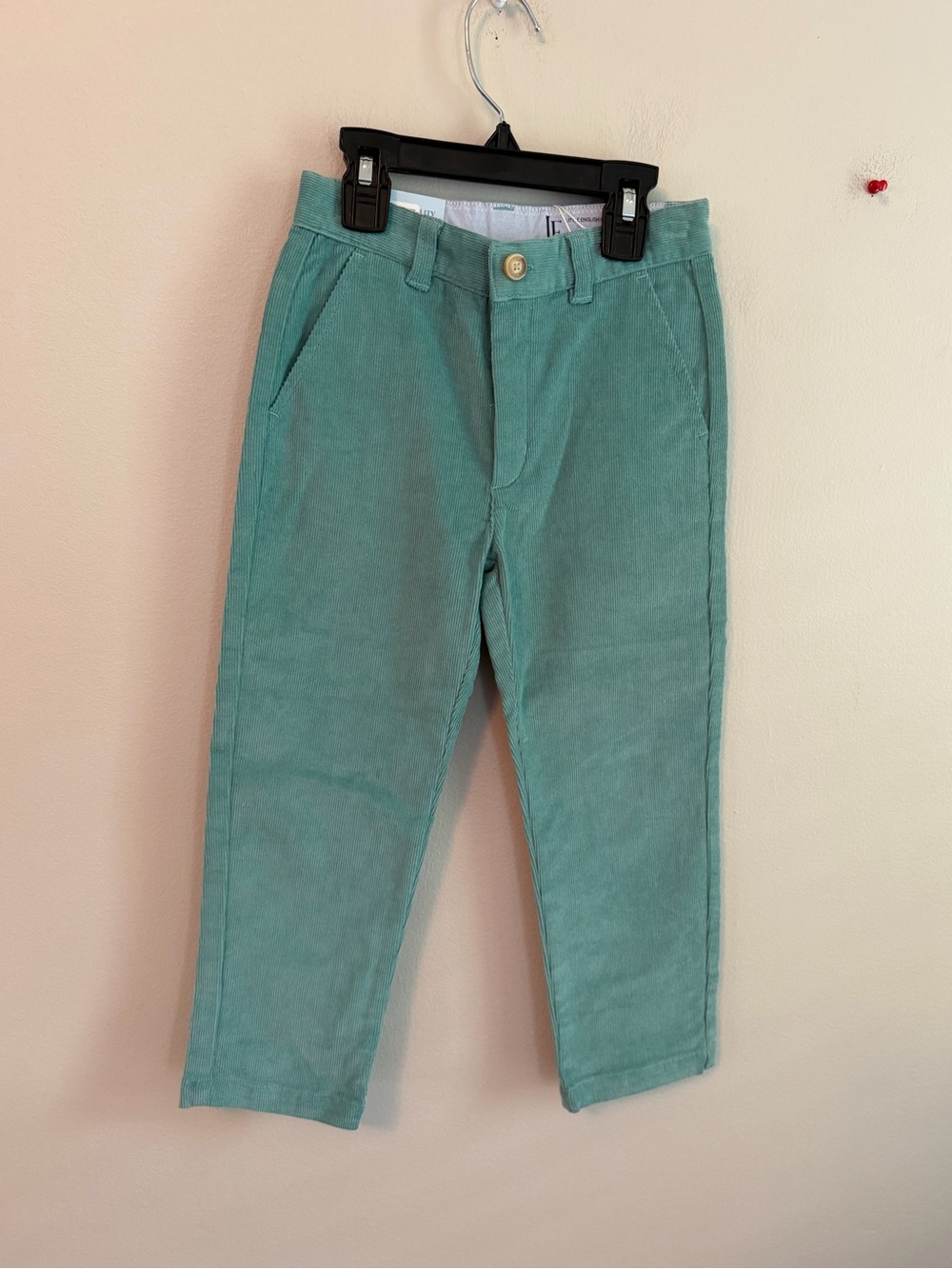 Little English Teal Corduroy Pants